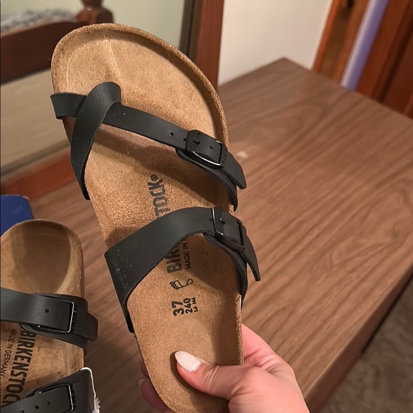 Birkenstock Black and Tan Sandals - Picture 3 of 5